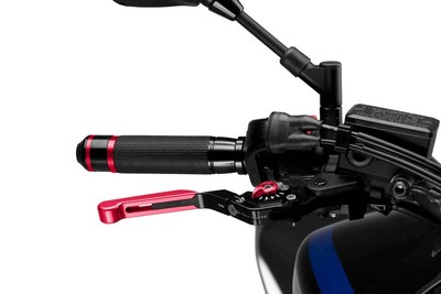 45487-RIGHT HANDLE FOR BRAKE, BLACK BODY EXTENDIBLE RED compatible