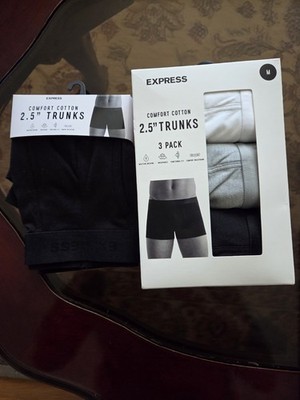 LOT OF 4 BOXER BRIEFS EXPRESS MENS   IN BLACK MEDIUM 3 PACK + 1 PACK