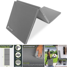 Tri-Fold Thick Exercise Mat 6x2 Folding Gymnastics Stretching Core Workout