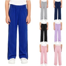 Unisex Kids Trousers Wide Leg Sweatpants Side Zip Pants Special Needs Soft