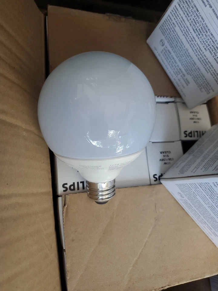 PACK OF 2 TCP 1G3014 GLOBE LAMPS G30 14W LIGHT BULB 8000 HOURS EDG30-14 2700K - Image 3 of 4