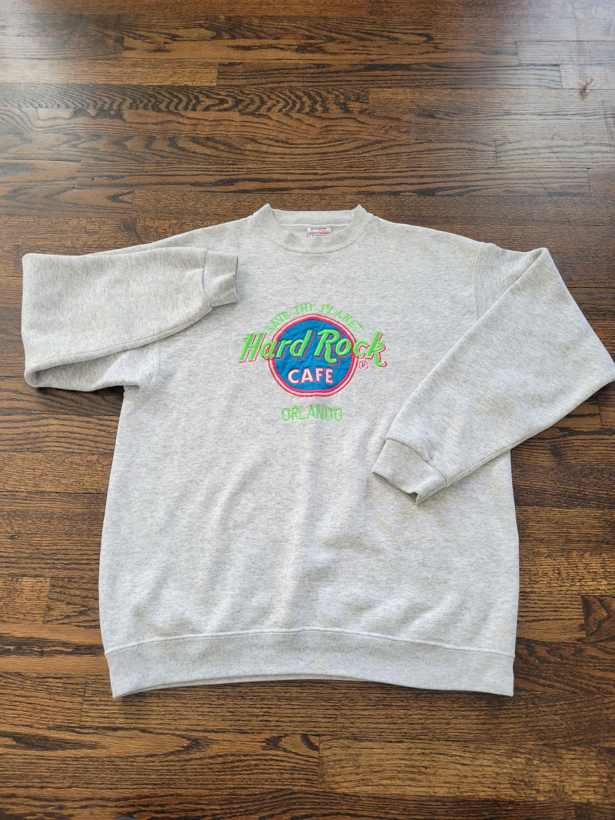 HARD ROCK CAFE Orlando: Save the Planet Crewneck Sweatshirt Size Large Vintage 