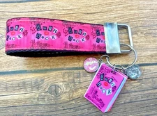 Key Fob Chain Holder Strap Mini Burn Book Mean Girls Journal Pink Wednesdays 3"