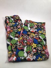 Official Nintendo 2018 Super Mario Comfy Pajama Lounge Pants Sz Medium 7/8 Kids