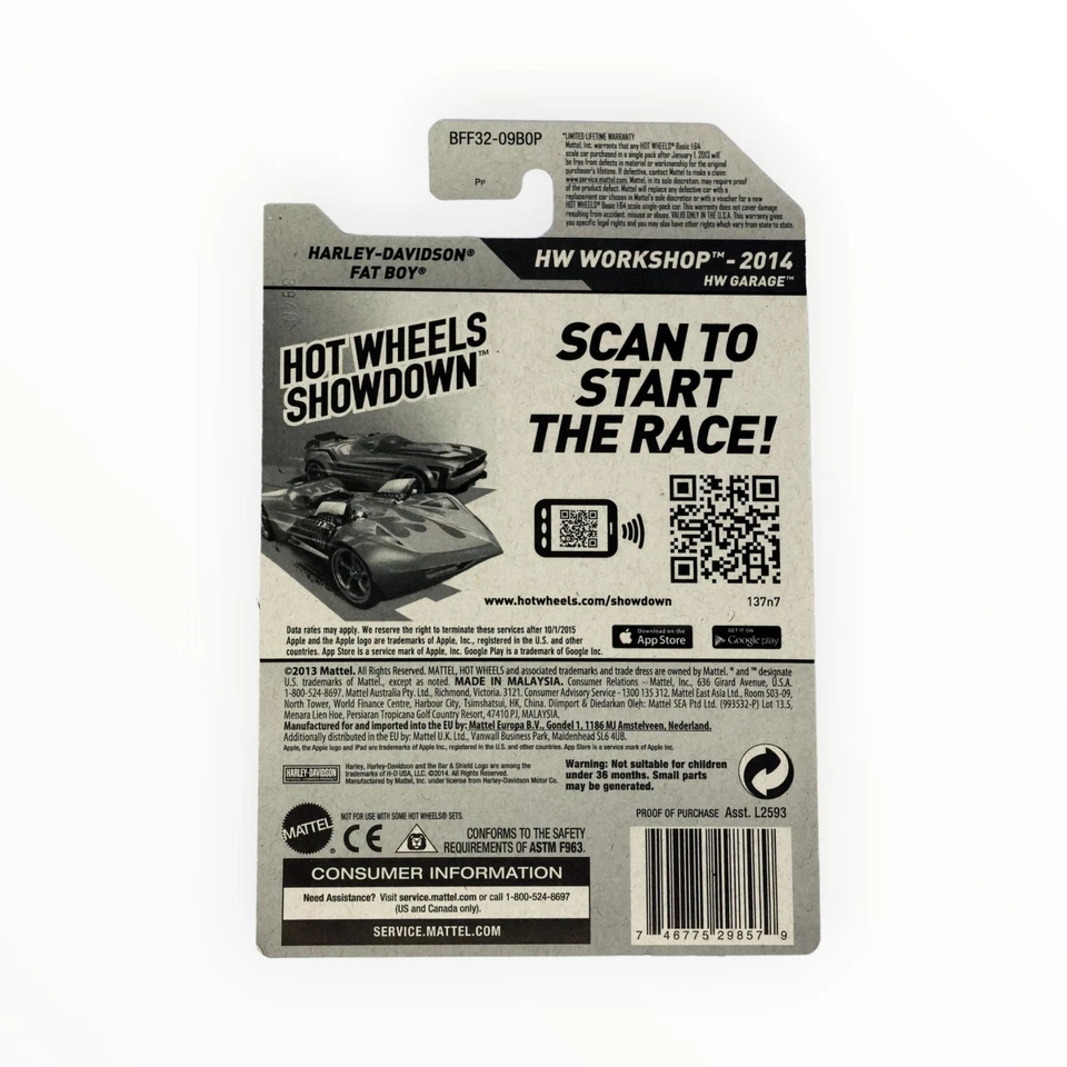 风火轮哈雷戴维森胖男孩 209/250 - 超级寻宝 - 2014 A — 第 2/4 张图片