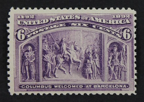 CKStamps: US Stamps Collection Scott#235 6c Columbian Mint NH OG