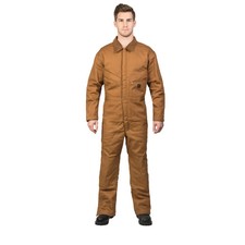 Walls Plano Insulated Duck Work Coverall Mens 2XL, Tan, Ankle Zip, Hammer Loop