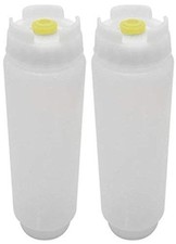 - 16 oz Squeeze Plastic Bottle For Kitchen 2-Pack
