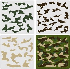 PRESSINART 3PCS Big Camo Stencil Set for Spray Drawing 12 x 12 Inch Camouflage