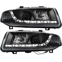 Scheinwerfersatz FüR Seat Leon Typ 1M 99-04 LED Klar/Schwarz Dragon Lights Sonar