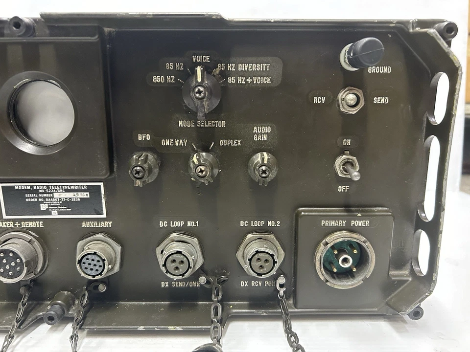Módem teletipo de radio militar de Estados Unidos de colección tipo MD-522/GRC Foto 4 de 4