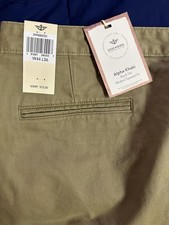 Dockers Men's Brown All Season Tech Alpha Khaki Slim Fit Tapered Pants