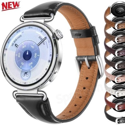 18mm Leather Watchband For Huawei Watch GT 6 5 4 41mm GT 5 Pro 42mm Wrist Strap