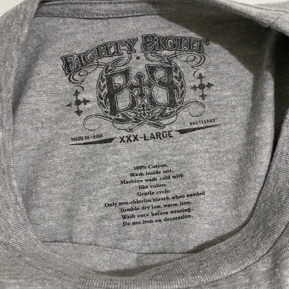 Eighty Eight Flawless Los Angeles California T-Shirt XXXL Gray