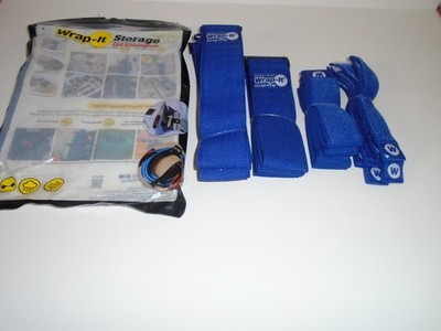 Wrap It Storage Straps Super-Stretch Storage Straps 18-Piece Blue Combo Pack New