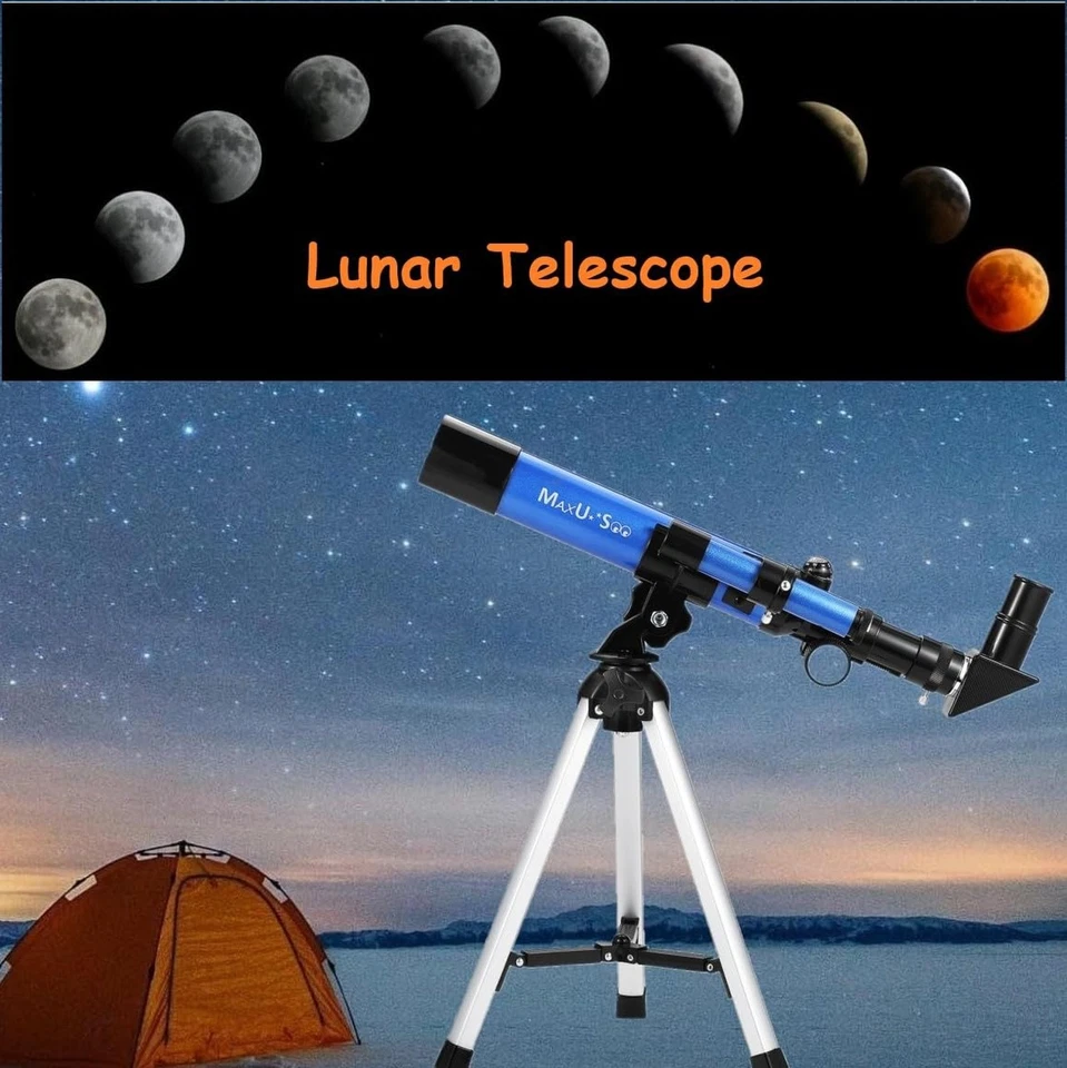 Kids Telescope 400x40mm with Tripod & Finder Scope, Portable Telescope for Ki... - Image 4 of 4