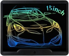 Richgv LCD Writing Tablet 15 Inch Electronic Graphics Tablets Doodle Pads Black