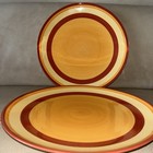 GAIL PITTMAN Two (2) Southern Living at Home Siena banded dinner plates — photo 1