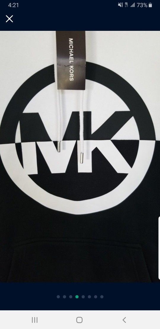 NWT  MICHAEL KORS MEN'S HOODIE MEDIUM M SWEATER THICK KNIT FLEECE thumbnail 3