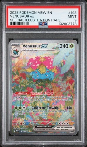 2023 Pokemon Mew 151 Venusaur Ex #198 MINT PSA 9 Special Illustration Rare