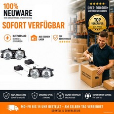Scheinwerfer passend für BMW 5er E34 88-95 Super-DE H1 Links Rechts + Stellmotor