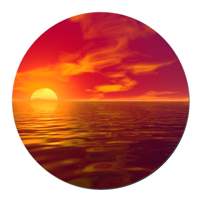 SUNSET SUN OCEAN NATURE  Pendant Charm On 925 Sterling Silver 20'' Necklace Gift