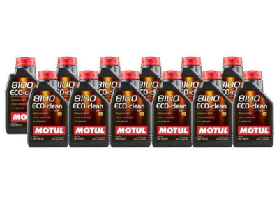 Motul 8100 Eco-Clean 0W20 Motor Oil - Comes in Case of 12 x 1L Bottles