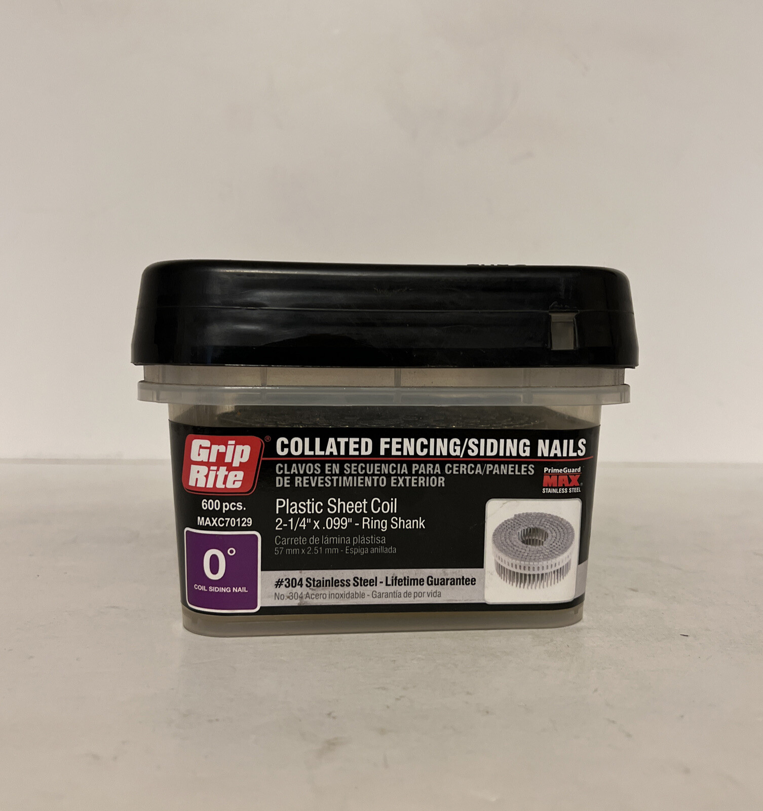 Grip Rite Collated Fencing/Siding Nails plastic sheet coil 21/4 x .099