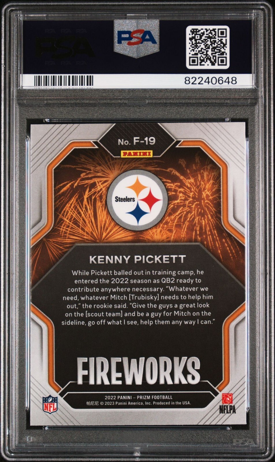 2022 Panini Prizm Fireworks Silver Prizm F19 Kenny Pickett (RC) for sale online eBay