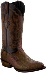 Mens-Honey-Real-Ostrich-Foot-Exotic-Skin-Leather-Cowboy-Boots-Western-J-Toe