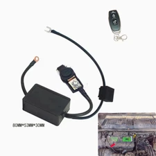 Car Battery Disconnect Automatic Cut Off Isolator Master Switch Kit with Remote