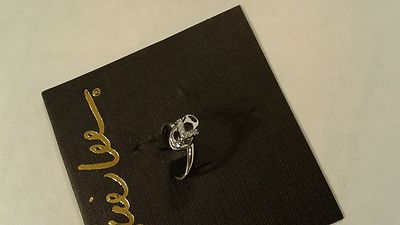 Bague NWTCookie Lee – Argent Sterling .925 Et Zircon Cubique, Forme Tongs, Taille 6