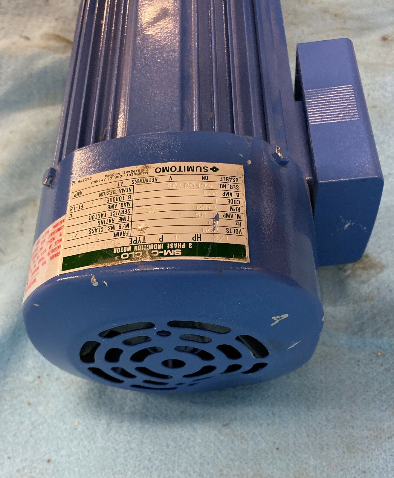 CYCLO CNVM05-5085-GEAR MOTOR B-17,1/2 HP RATIO 17:1, RPM 1700, 200V