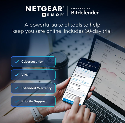 NETGEAR Nighthawk Modem Router Combo (CAX30) DOCSIS 3.1 Modem & WiFi 6 Router. - Picture 7 of 7
