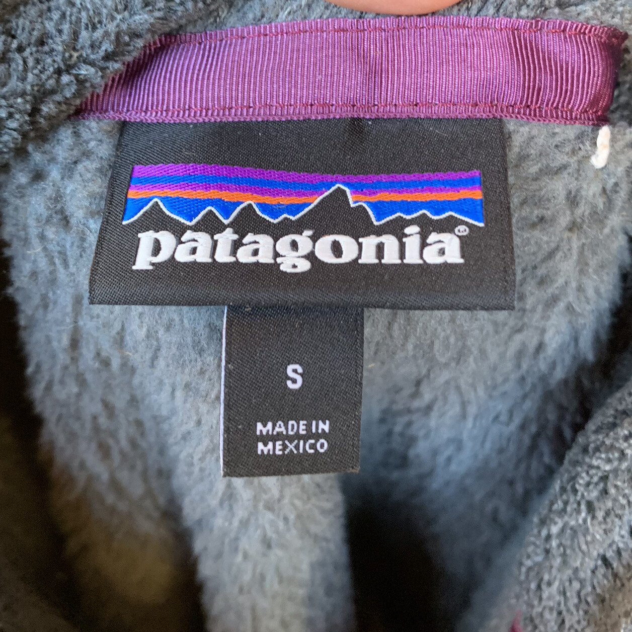 Patagonia Re-tool Snap Pullover Gray Purple Women's Size Small Fleece Sweater thumbnail 9
