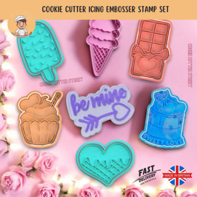 Valentinstag Be Mine Sweet Love Ausstecher Glasur Stempel Präger