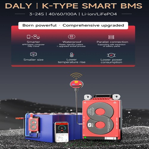 Daly Smart BMS 3S-16S 12V-60V 40A-100A Li-ion LiFePo4 Battery BMS Bluetooth ACUS - Picture 11 of 24