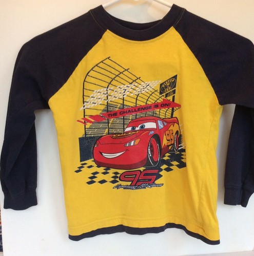 Pixar Cars Lightning McQueen T-Shirt Jungen Langarm Kolben Tasse klein mittel