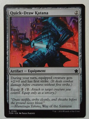 Quick-Draw Katana *Common* Magic MtG x1 Foundations