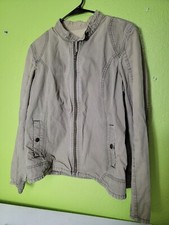 EDDIE BAUER MOTO FIELD JACKET COAT ARMY GREEN Boys XL Military Utility