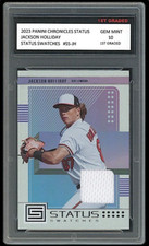 Jackson Holliday 2023 Panini Chronicles Status Swatch 1st Graded 10 Rookie Card