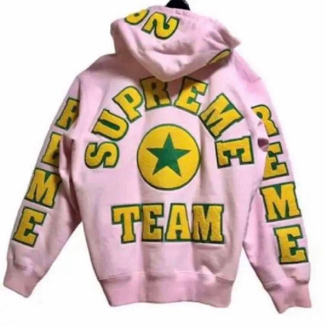 Supreme Team Chenille Hooded Sweatshirt 22SS Light Pink Size Supreme Team Chenille Hooded Sweatshirt 22SS Light Pink Size