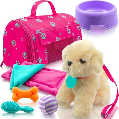 Play22 Plush Puppy Doll Set 9 PCS - Sized for 18'' Dolls (slight damage on box)