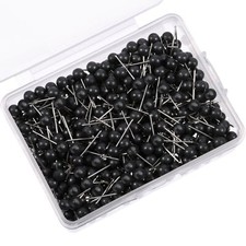 500 Black 1/8  Map Push Pins for Bulletin Boards Photos  Travel Maps
