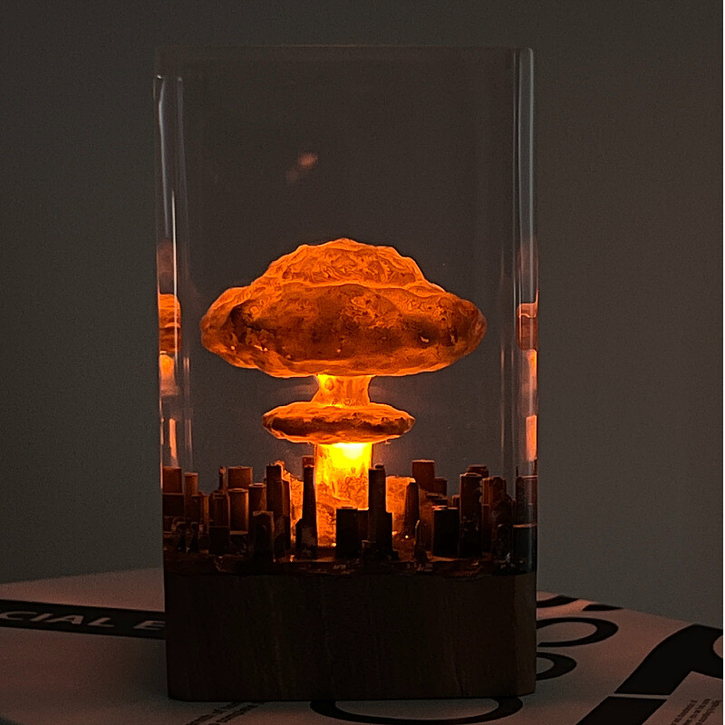 Oppenheimer Atomic Bomb Mushroom Cloud Night Light Resin Gift  -image