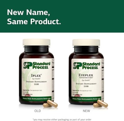 Standard Process Iplex (eyeplex) Whole Food Vascular Supplement, 150 Capsules