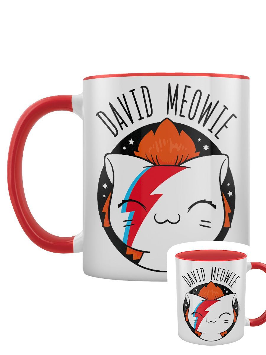 V. I. Pets David Meowie Red Inner 2-Tone Mug