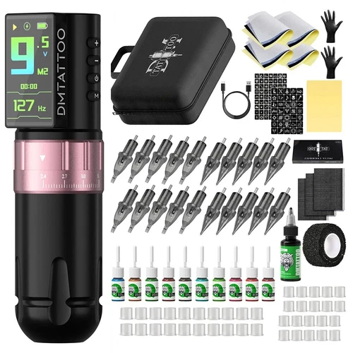 DM Venom Tattoo Pen Kit Tattoo Machine Wireless Tattoo Gun Kit 2300mAh Battery - product listing photo