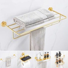 Brass Brushed Gold Wall Mounted Towel Rack Towel Bar Hand Towel Holder Hardware
