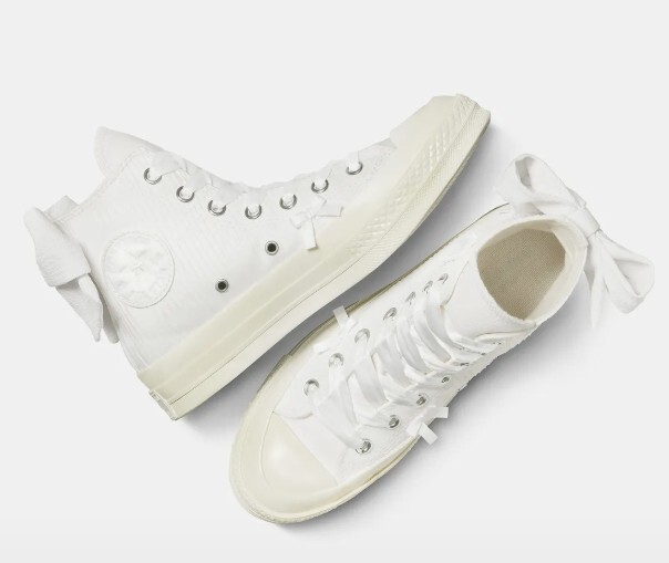 ⭐Rare Converse Chuck 70 Hi Bow Pleated 7 Men Shoes Elegant Sneaker White A15191C Converse Chuck 70 Bows High Top White - A15191C  main image 2